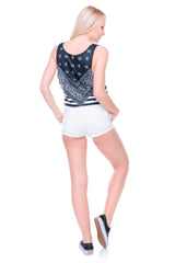 Black Amobea Crop Top