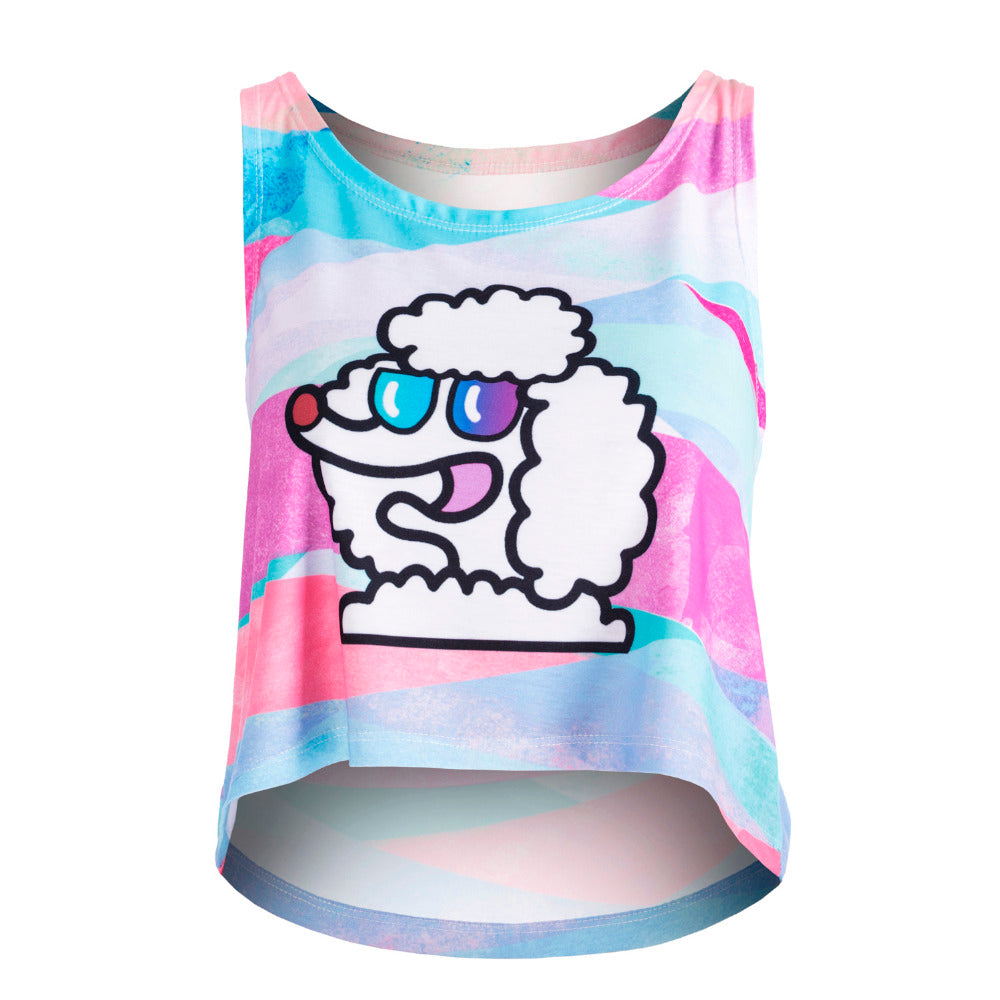 Sunglasses Poodle Crop Top
