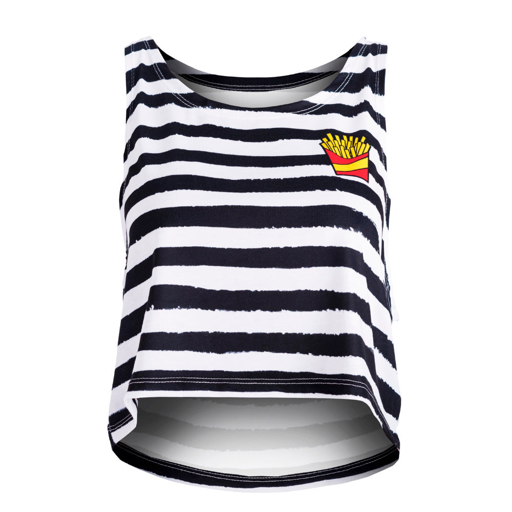 Fries Stripes Crop Top
