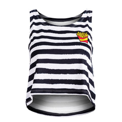 Fries Stripes Crop Top