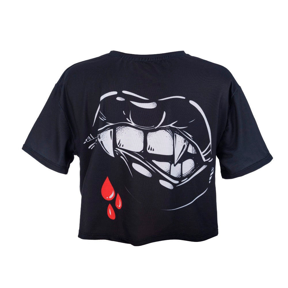 Crop Vampire Lips T-Shirt