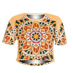 Crop Oldschool Mandala T-Shirt