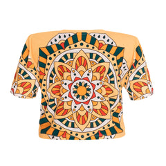 Crop Oldschool Mandala T-Shirt