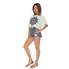 Crop Mandala Light T-Shirt