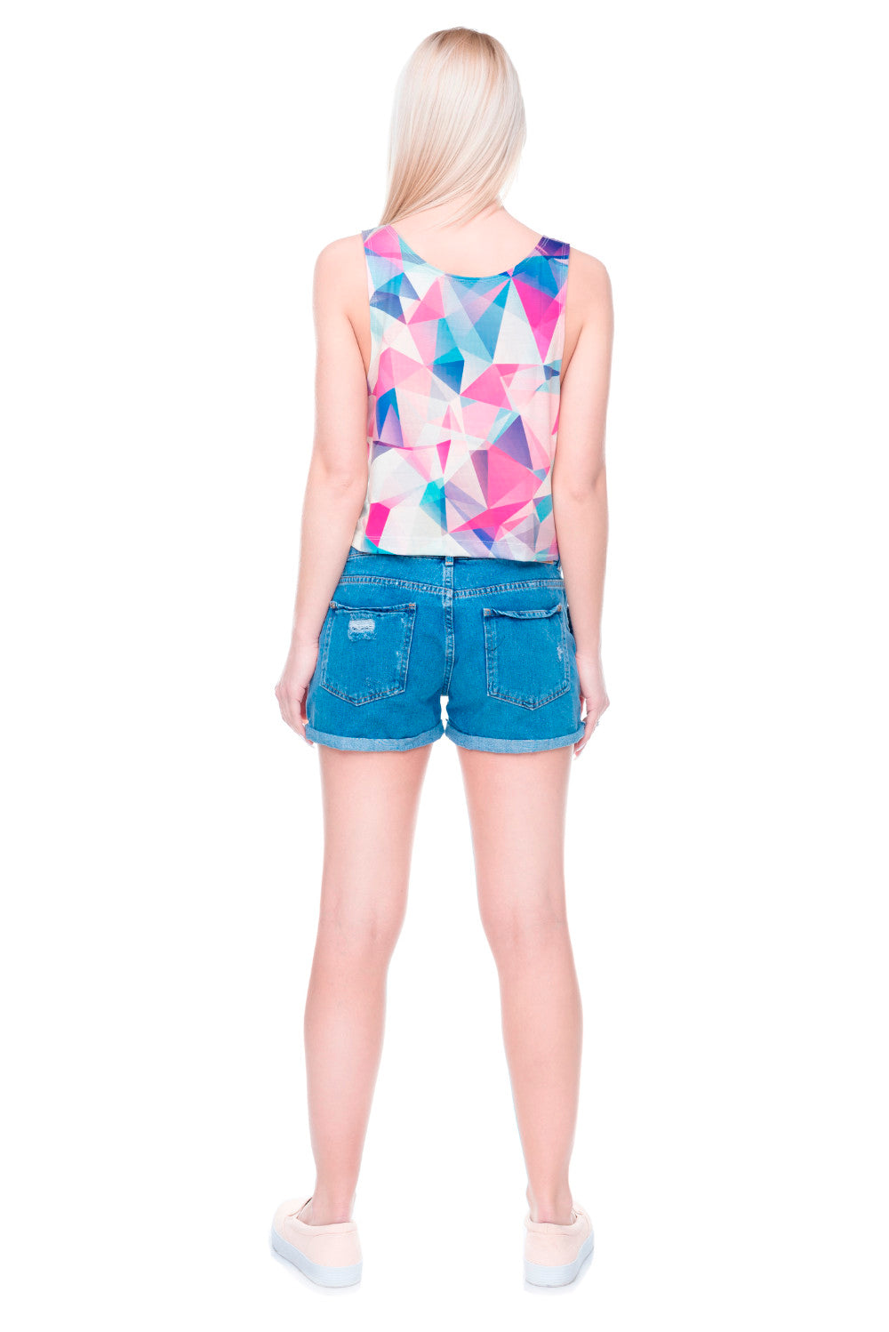 Pink Mosaïc Crop Top