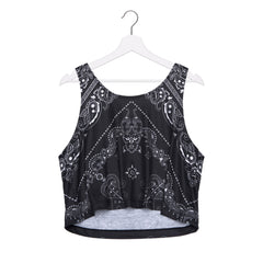 Black Bandana Crop Top