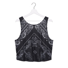 Black Bandana Crop Top