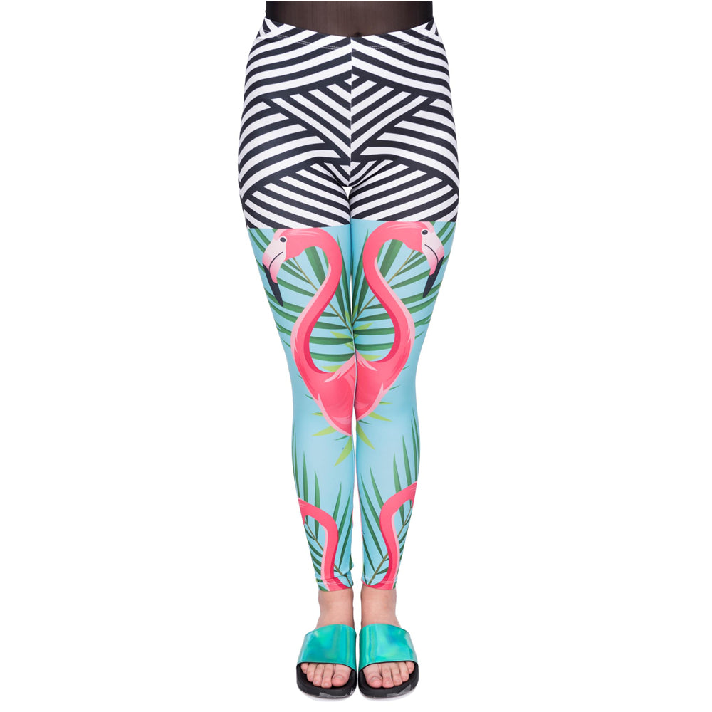 Flamingo Palm Leaves