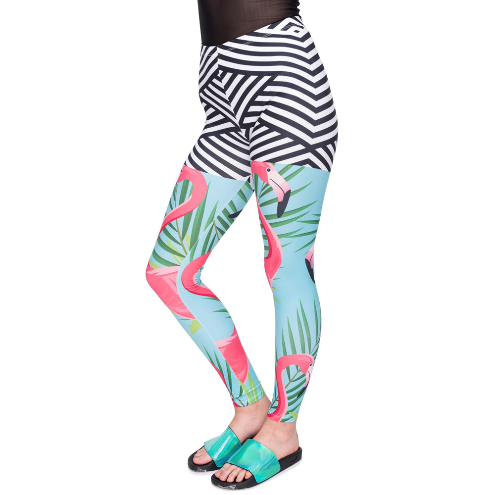 Flamingo Palm Leaves
