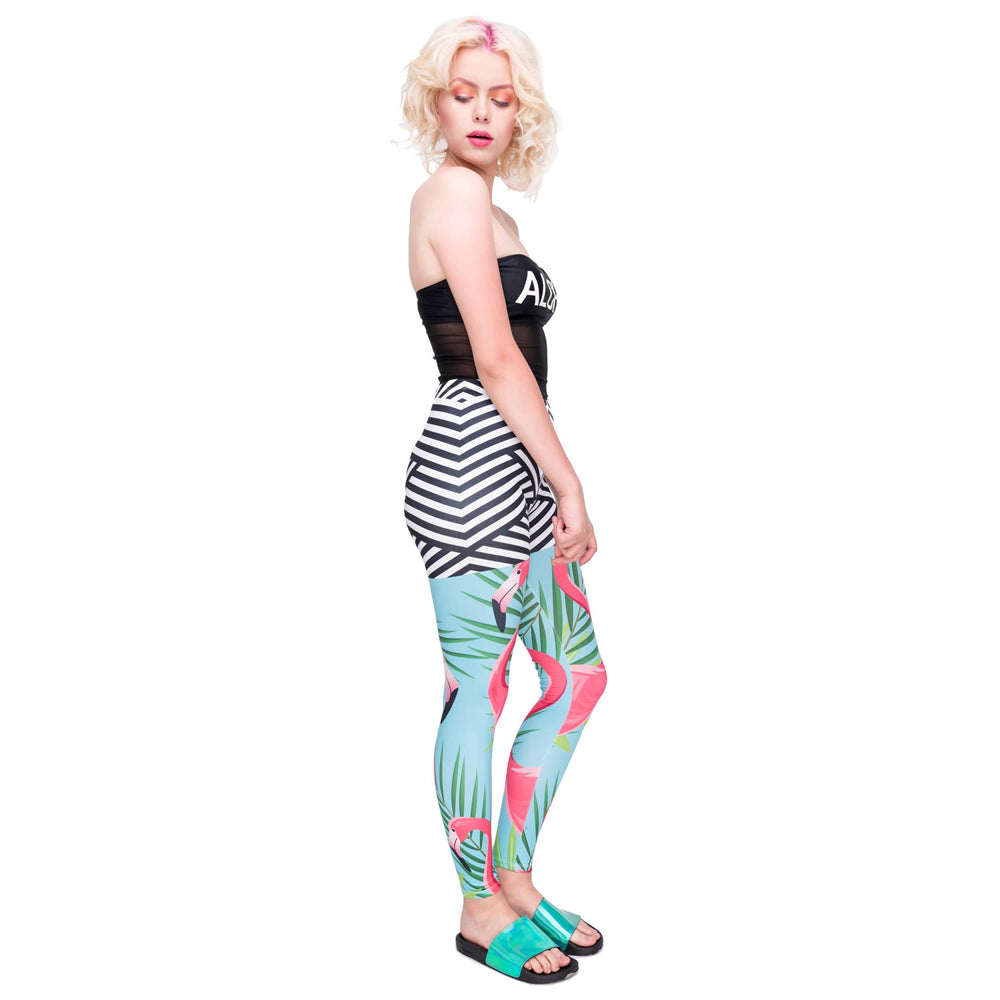 Flamingo Palm Leaves