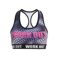 Workout Purple Circles Fitness Bra