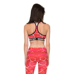 Workout Red Lightning Bolt Fitness Bra