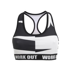 Workout Typo Black Fitness Bra