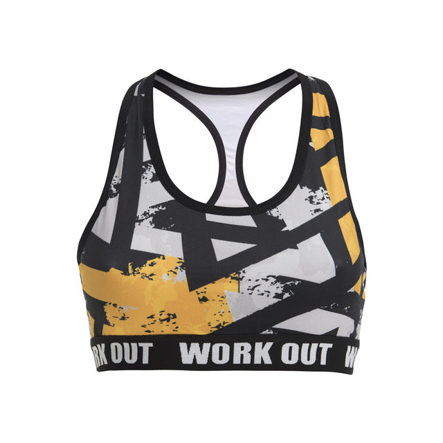 Workout Orange Asphalt Fitness Bra