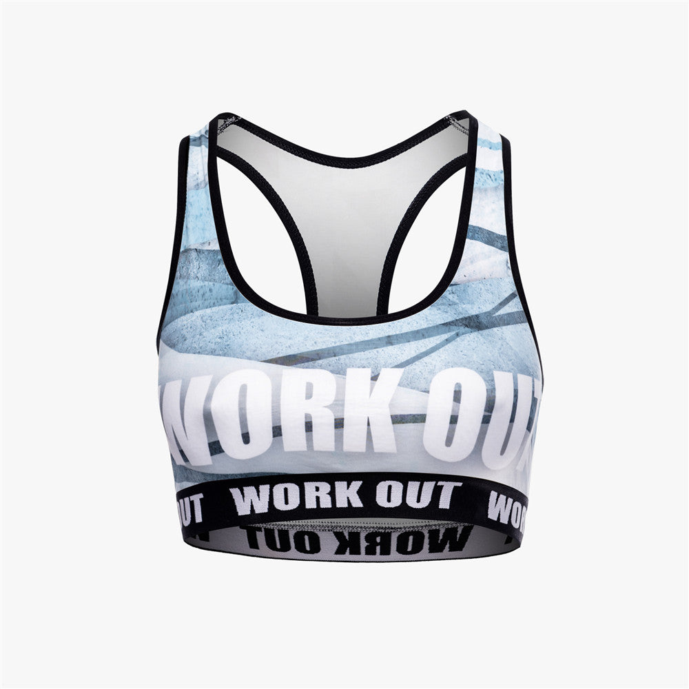 Workout Blue Bandage Fitness Bra
