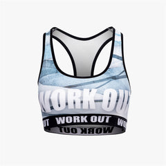 Workout Blue Bandage Fitness Bra