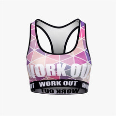 Workout Pink Triangle Fitness Bra