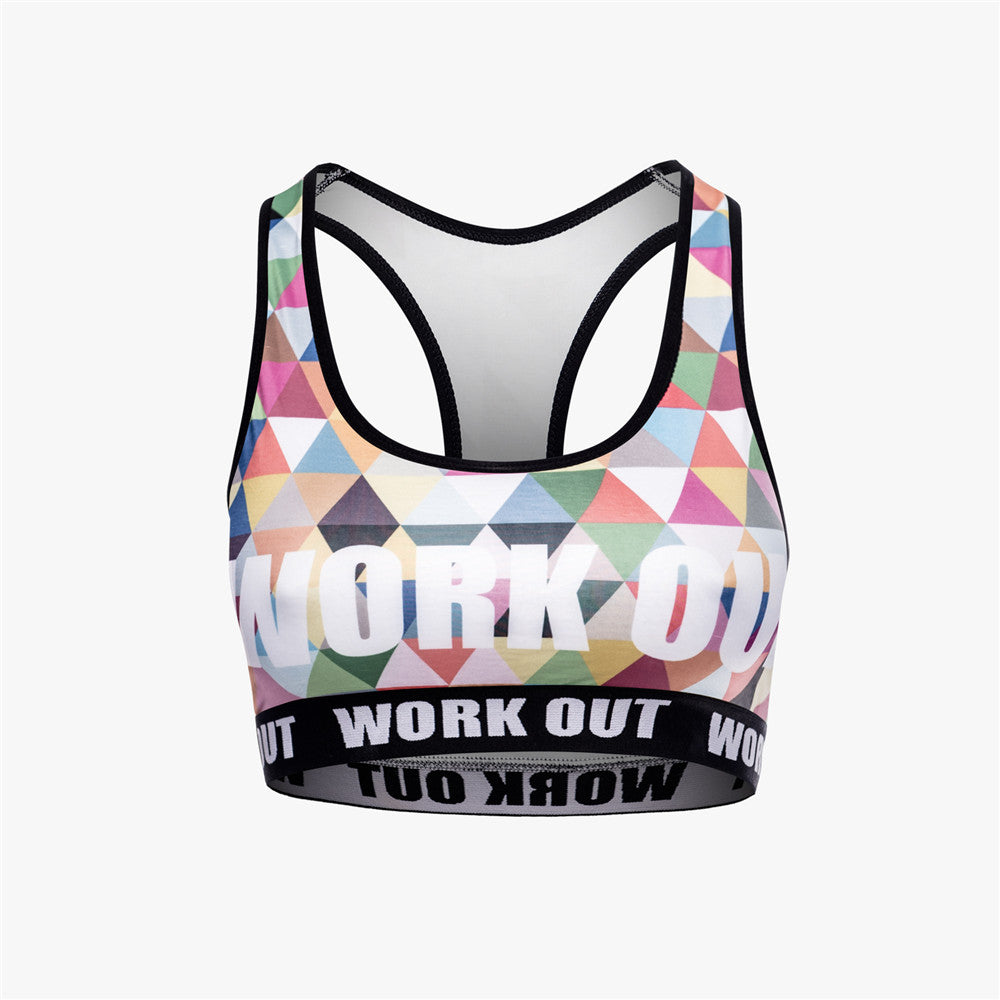 Workout Rainbow Triangle Fitness Bra