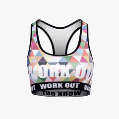 Workout Rainbow Triangle Fitness Bra