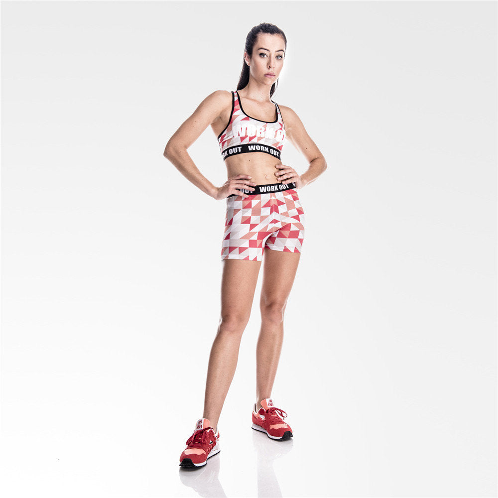 Workout Red Triangle Fitness Bra