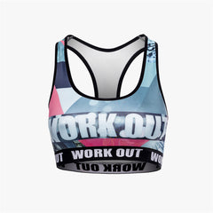 Workout Retro Graffiti Fitness Bra