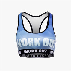 Workout Blue Gradient Fitness Bra