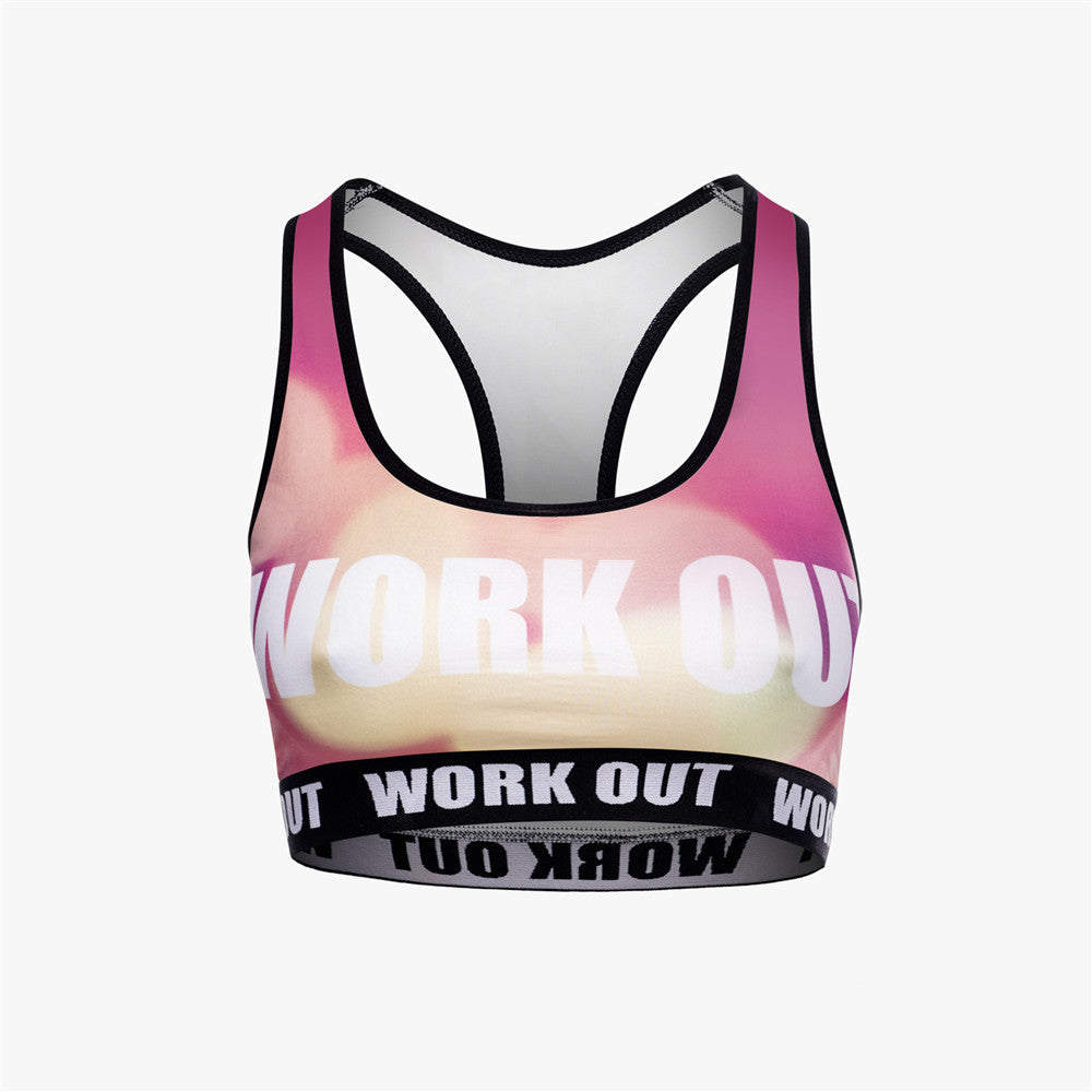 Workout Pink Bokeh Fitness Bra