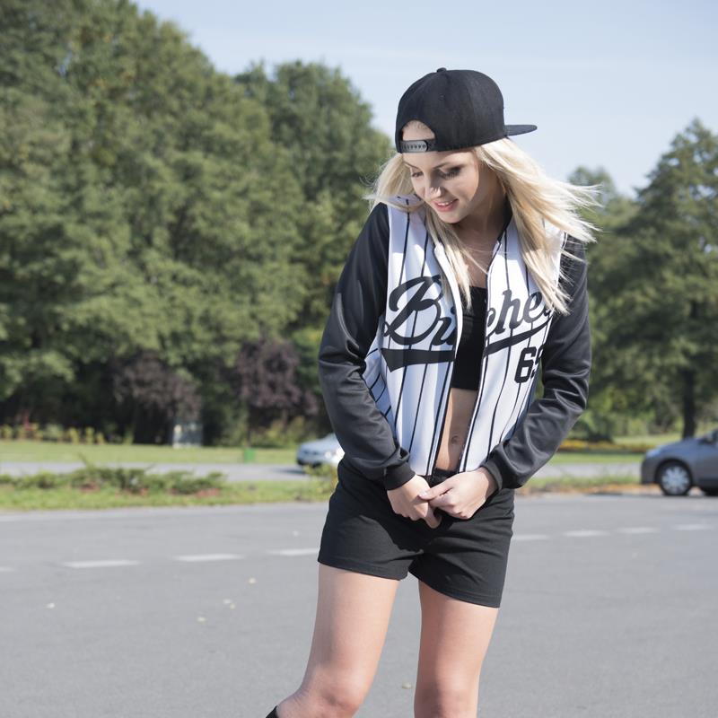 Black N' White Baseball Jacket