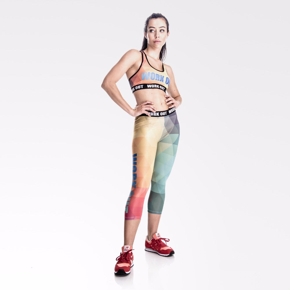 Capri Workout Faded Triangles
