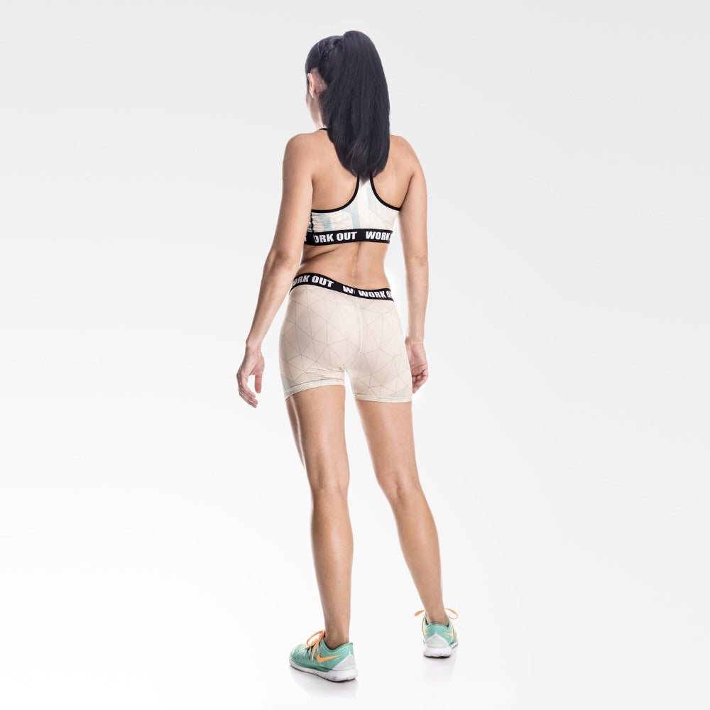 White Gradient Shorts