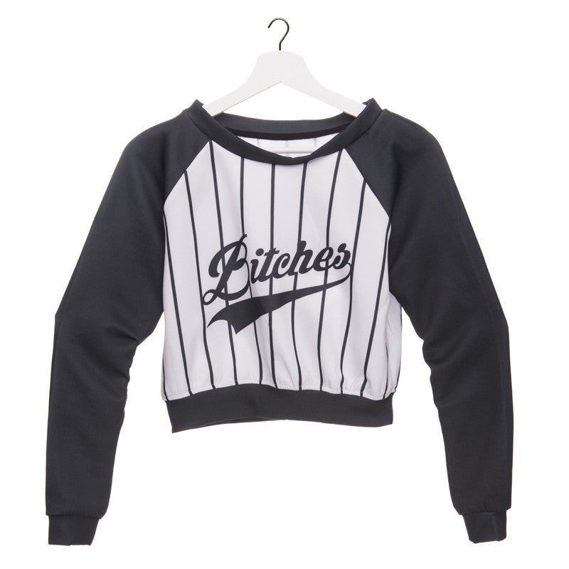Crop Baseball Sweater