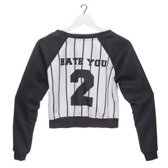 Crop Baseball Sweater