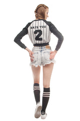 Crop Baseball Sweater